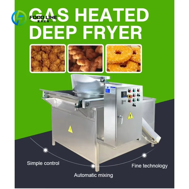 Customized Electric New Continuous Frying Machine for Chicken Wings and Nuggets 304 Stainless Steel