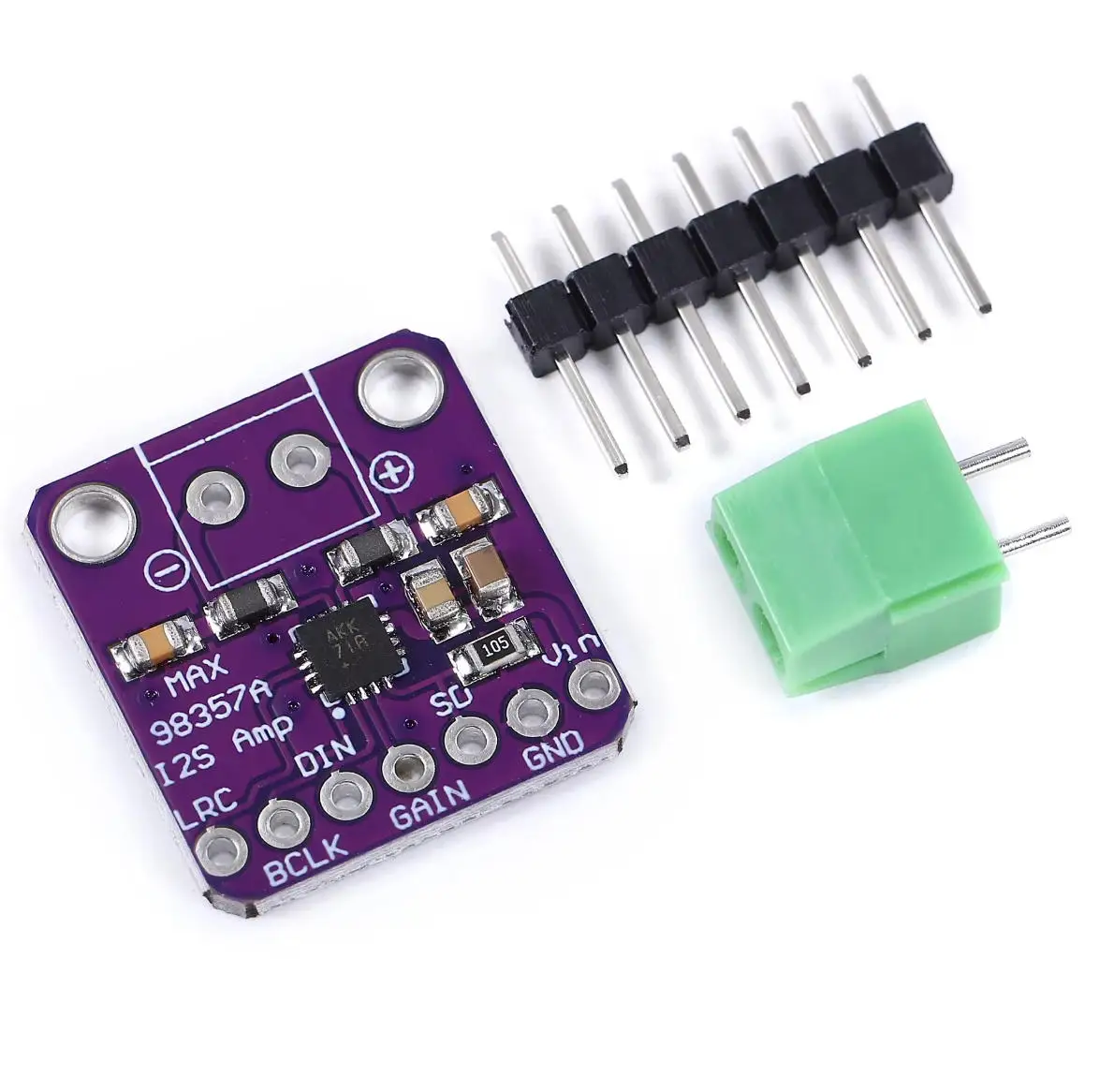 1-10pcs MAX98357A Audio Amplifier Module 3006 I2S 3W Class D Amplifier Without Filtering DIY Power Amplifier Board MAX98357 BGA