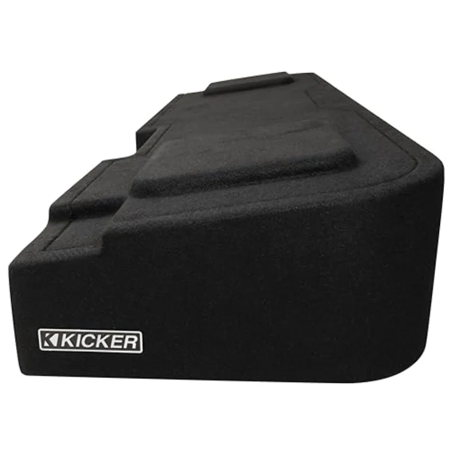 

Custom Fit Dual 12 Subwoofer Down Firing Enclosure for Sierra/Silverado, MDF Black, High-Output Low-Frequency Response