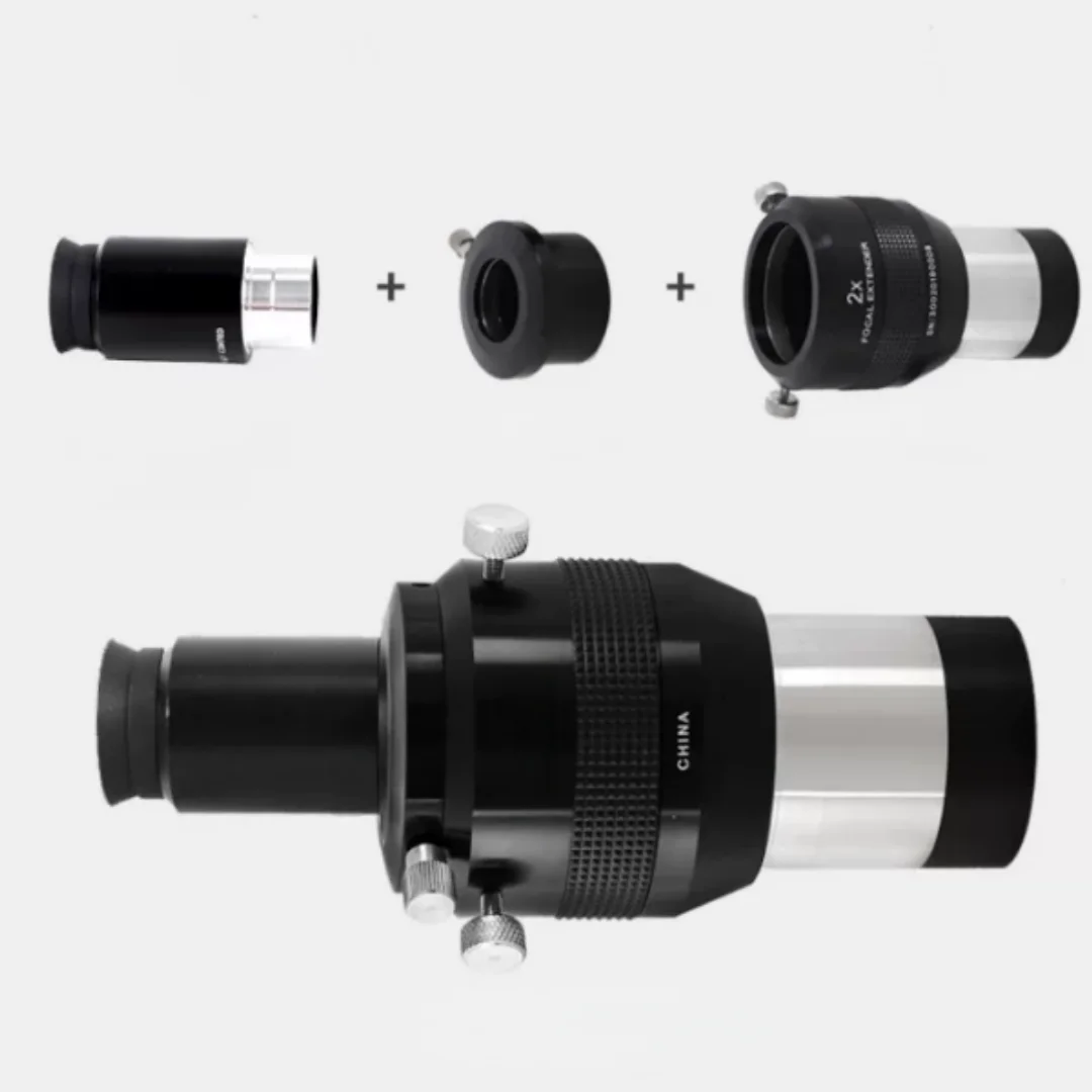 2X Apochromatic 1.25inch Telescope Barlow Lens HD Metal Body Astronomical Telescope Accessory High Definition Photography