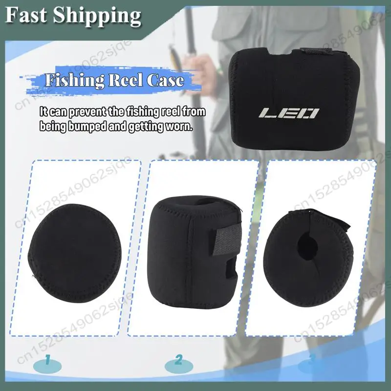 -ABKM Leo Super Light And Strong Neoprene Drum Fishing Reel Bag Sbr Protective Case Reel Cover For Reel Case