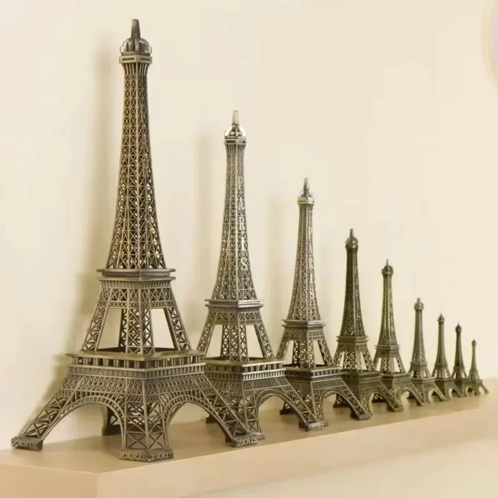 Bronze Paris Eiffel Tower Metal Crafts Home Decoration Accessories Figurine Statue Model Souvenir Home Interior Design 2023 New