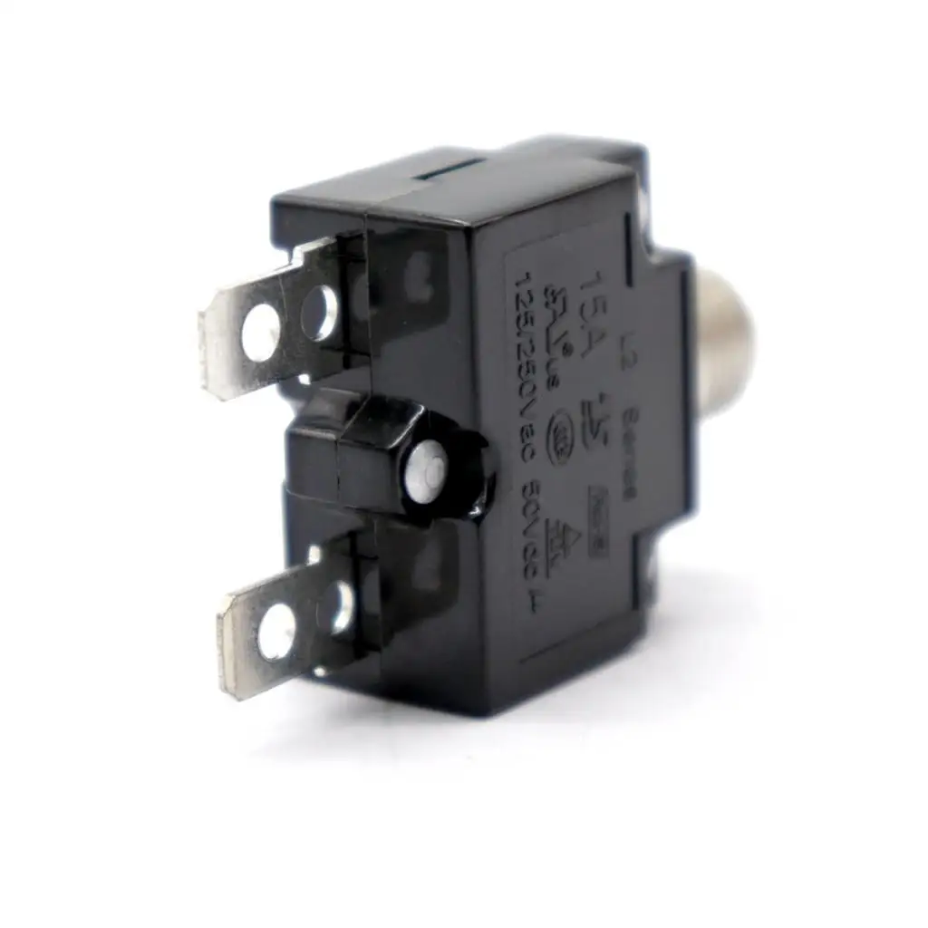 Push Button Circuit Breaker Manual Reset White Switch Waterproof Transparent Cover Overload Protector for Boats