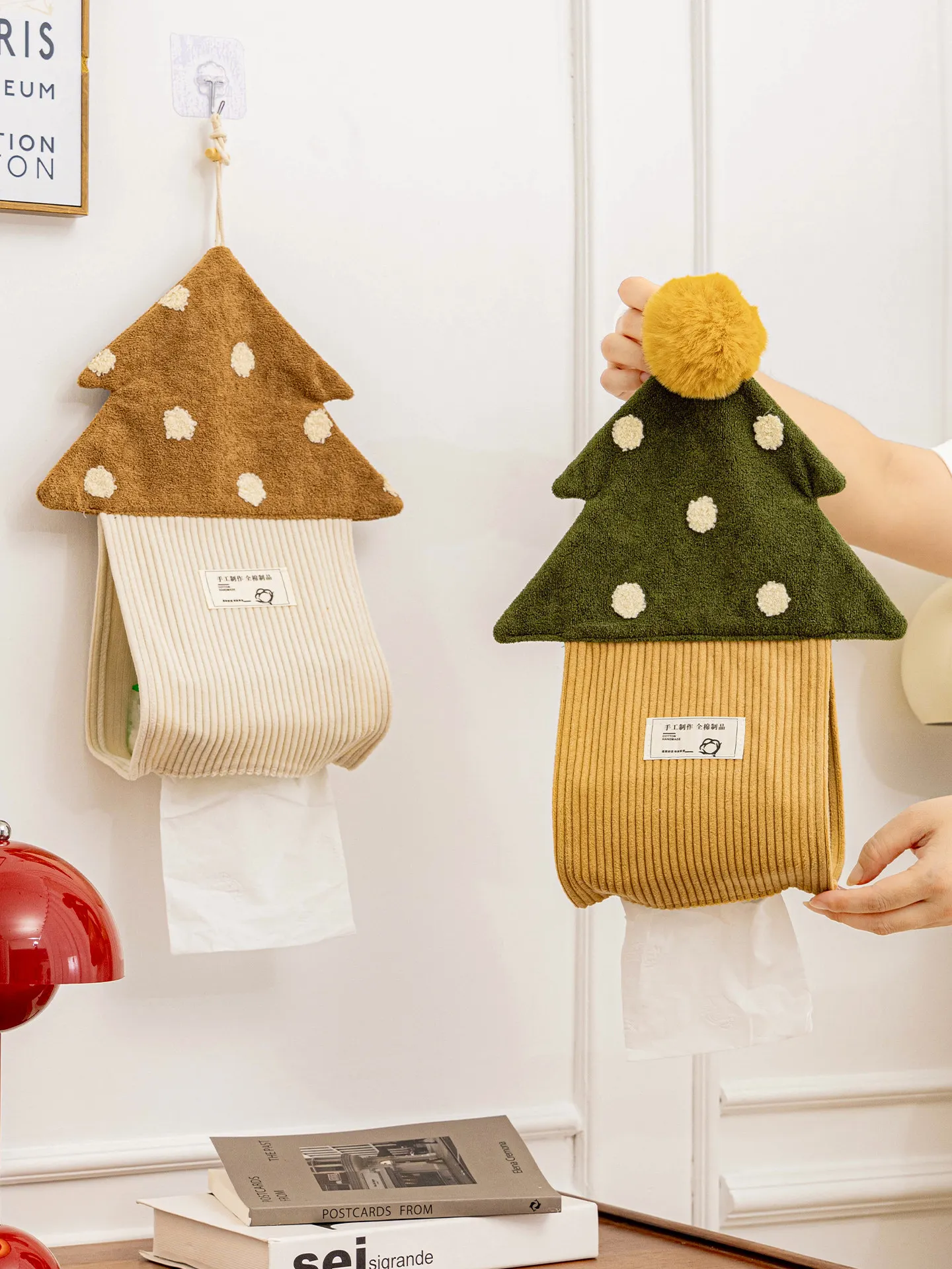 Cute Cartoon Tree Wall Mount Tissue Box Hanging Napkin Holder Car Home Decor Christmas