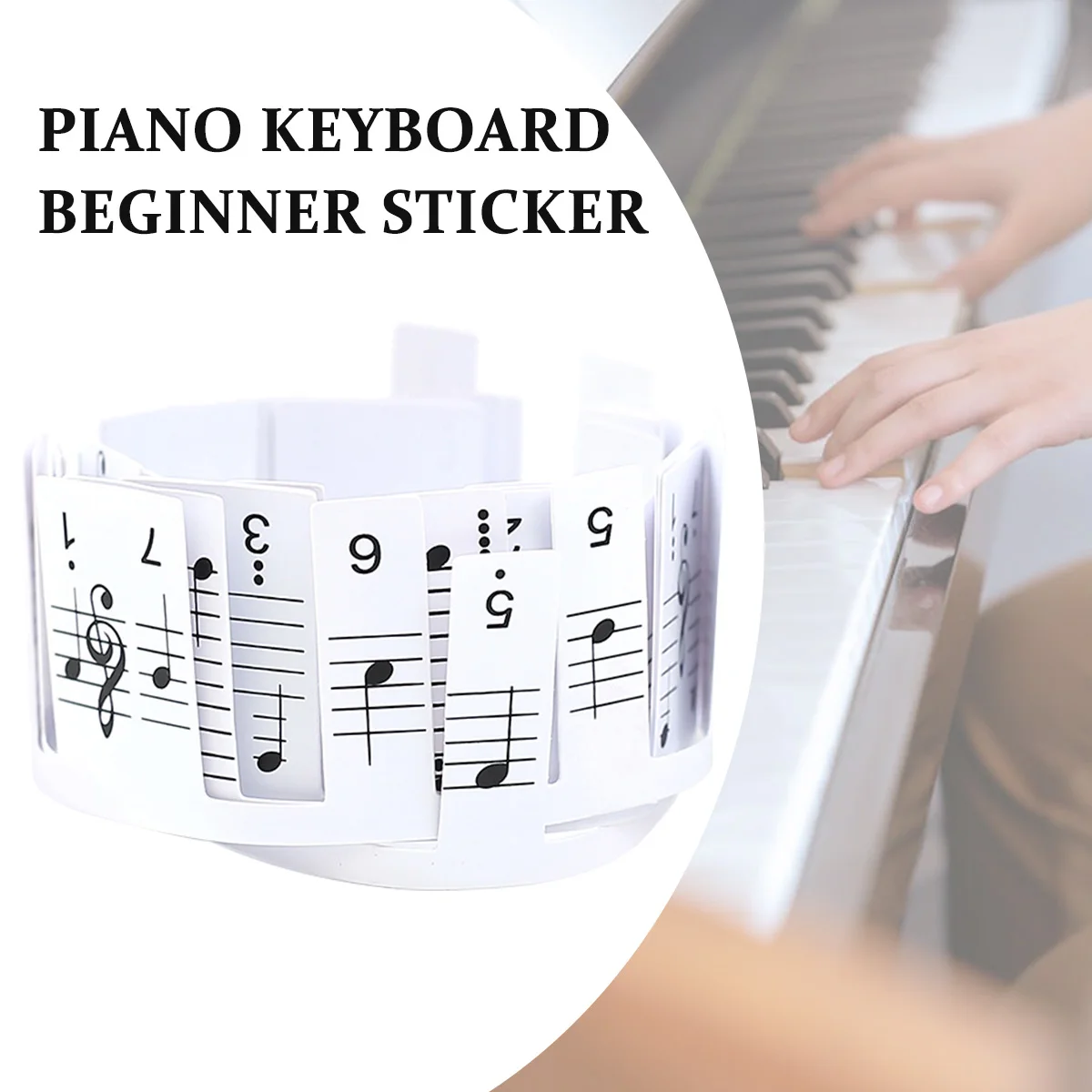 

Keyboard Stickers Piano Letter for Beginners Removable Note Labels Notes Numbers