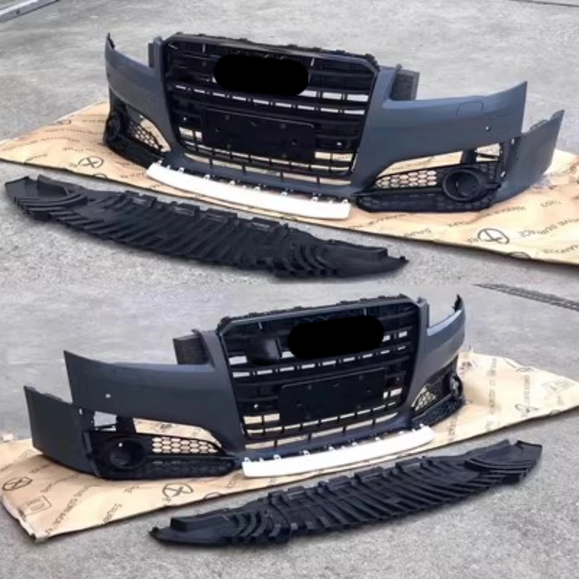 Front Bumper Assembly Grille Tail Throat Rear Lip for Audi A8L 14-18 Convert S8 Kit Car Accessories