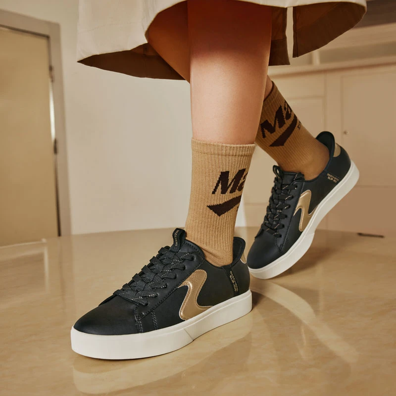 

Skechers women's shoes new wear light fashion flash shoes retro casual shoes 185056-BKRG