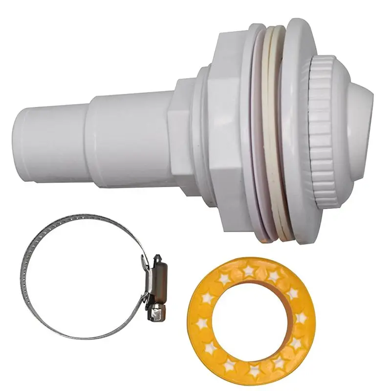 [MEGAL SALE]Water Inlet Outlet Fittings with Clip Threaded Tape Swimming Pool Return Nozzle Removable Swimming Pool Supplies