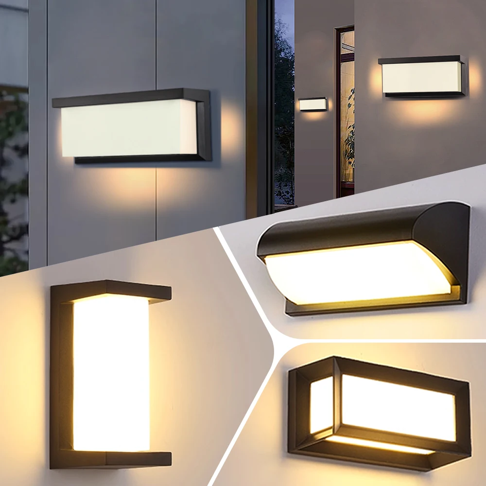 Lâmpada de parede led luz 25w 85-265v à prova dwaterproof água branco quente branco frio iluminação ao ar livre decoração fora para casa exterior