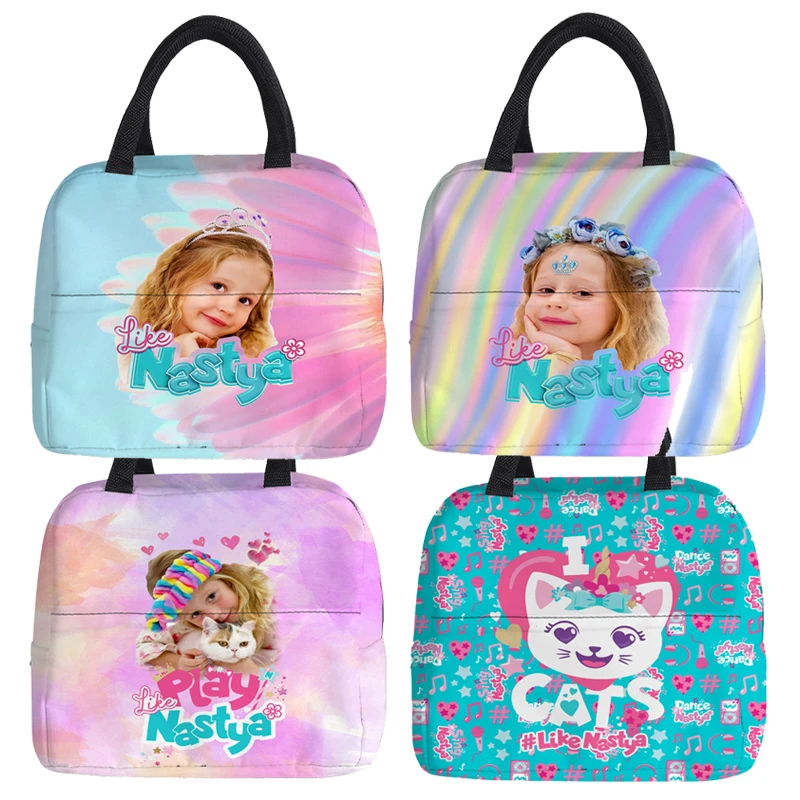 Like Nastya – sac isotherme thermique, boîte à déjeuner pour enfants, fourre-tout Portable, glacière, sacs à main, Pack de glace, fourre-tout pour pique-nique