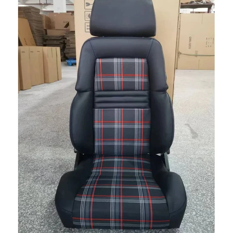 

1081B Luxury Racing Bucket Car Seats BLACK PVC Sport With Adjus Comfor Den & Modification