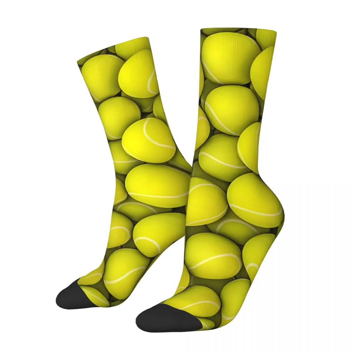 

Crazy compression Tennis Balls Sock for Men Vintage Quality Pattern Crew Sock Novelty