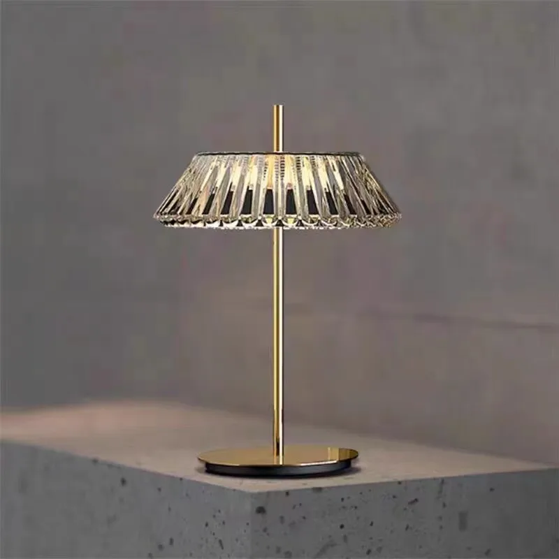 

Postmodern Luxury Glass Table Lamps Foyer Hotel Bedsides Study Offices Restaurant High-end Creative Decoration LED Desk Lights
