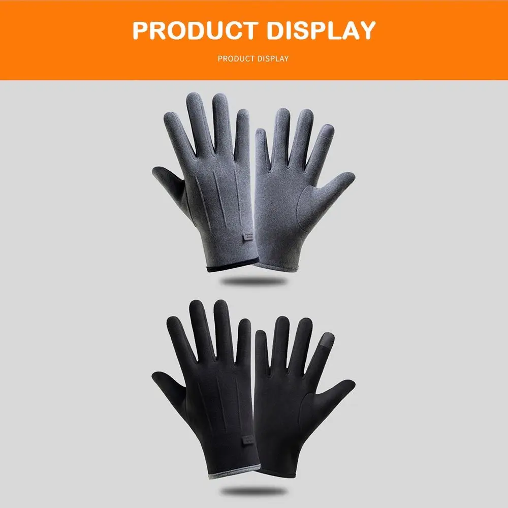 قفازات مخملية أنيقة دافئة لمنع البرد والدفء غطاء للأيدي شاشة تعمل باللمس قفازات شتوية سميكة للشتاء #5