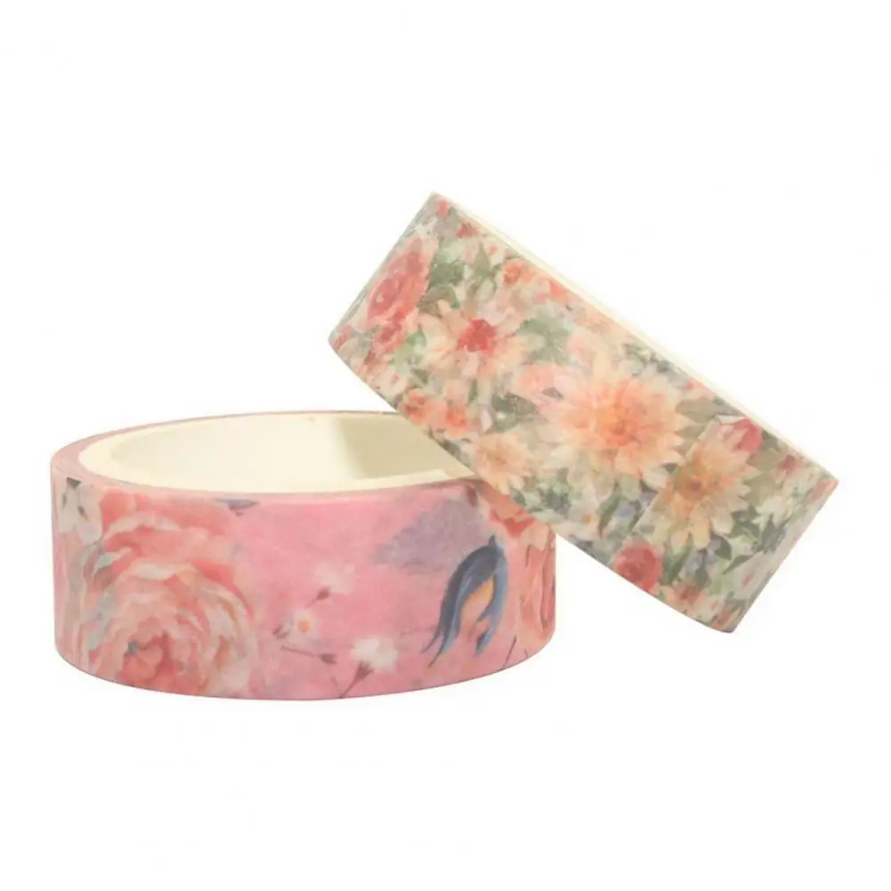 

20 Rolls Beautiful Washi Tape Floral Print Long Lasting Paper Tape Spring Flowers Art Projects Masking Tape