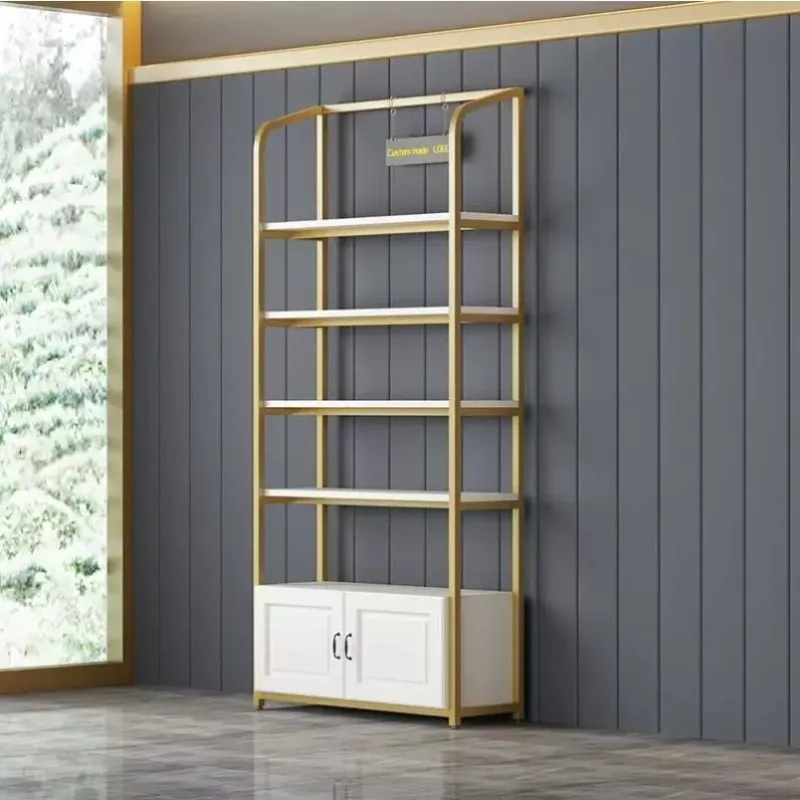custom.High-End Cosmetics Display Cabinet White Retail Makeup Display Showcase Design Furniture Cosmetic Shelf Display