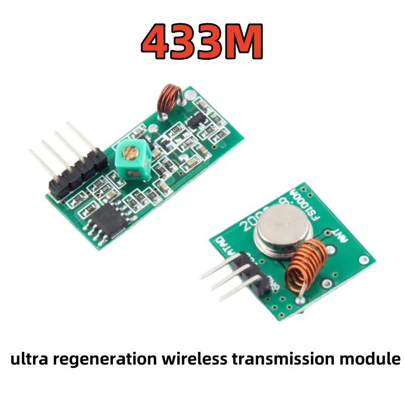 433M ultra regeneration module wireless transmission module anti-theft alarm transmitter+receiver 433 frequency