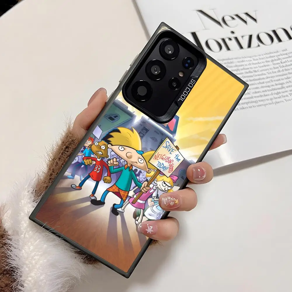 Ehi Arnold! Custodia per telefono per Samsung Galaxy S25 Edge S24 S23 S22 S21 S20 Custodia per telefono argento colorato in silicone ultra