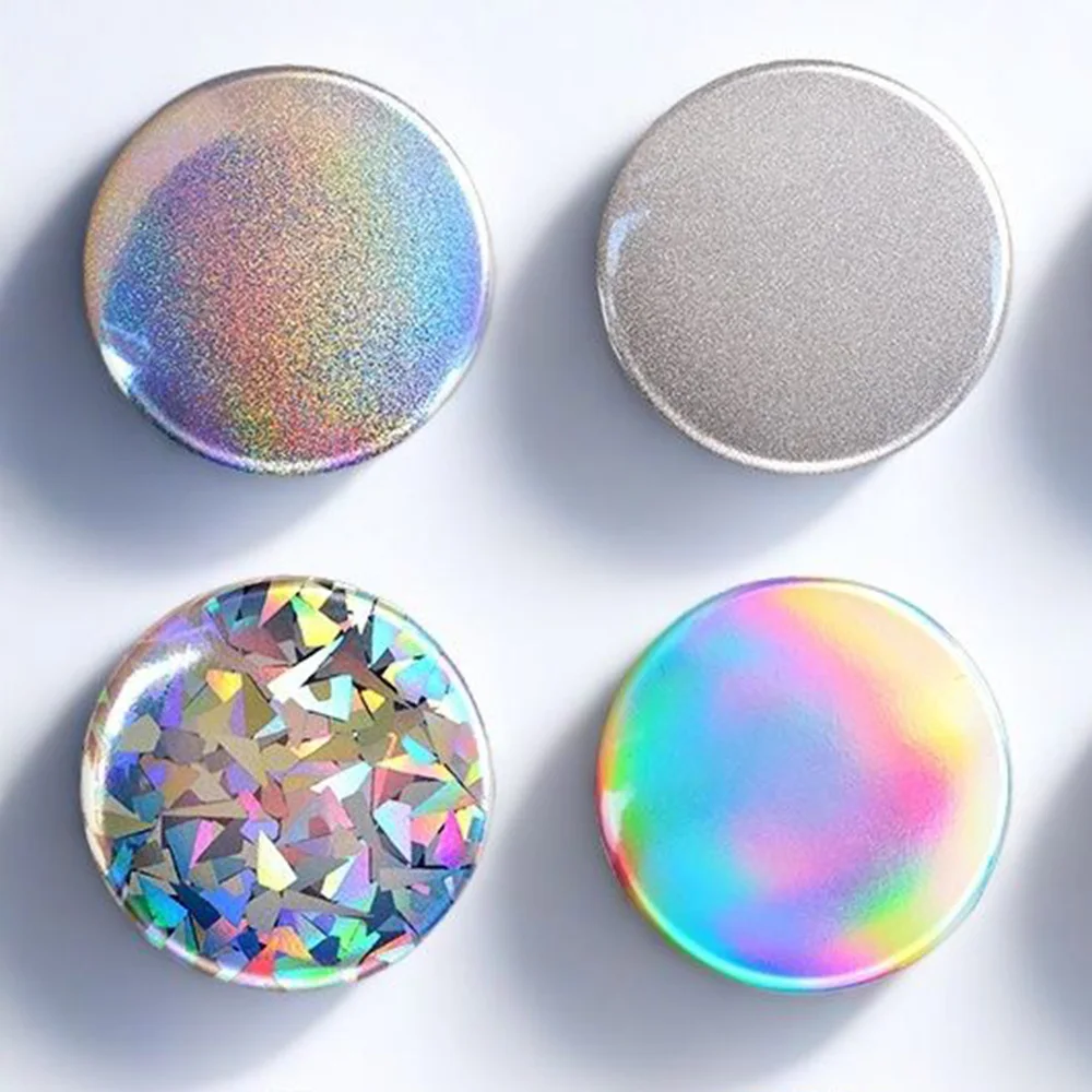 Máquina de Crachás a Laser de 58MM para Filmes Brilhantes e Folhas de Metal, Sem Corte, com Design de Estrela e Coração com Efeito de Vidro Quebrado - Kit Completo