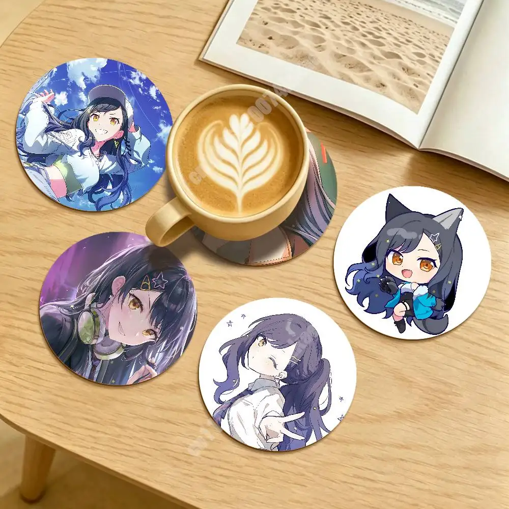

VBS An Shiraishi Vivid Bad Squad Round Coaster for Drink Cup Sustainable Lifestyle Decor Aesthetic Home Setup