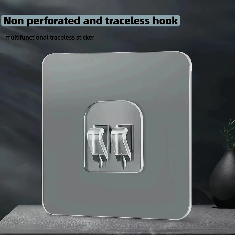 

Transparent Waterproof Strong Shelf Hooks Sticker for Bathroom Kitchen Wall Shelf Kitchen Sticking Wall Screw Hook Storage