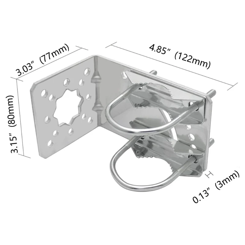 L Mounting Bracket Mount Mount Bracket Antenna Short Wall Mount for Starlink Gen 2 and Dish Adjustable Mounting