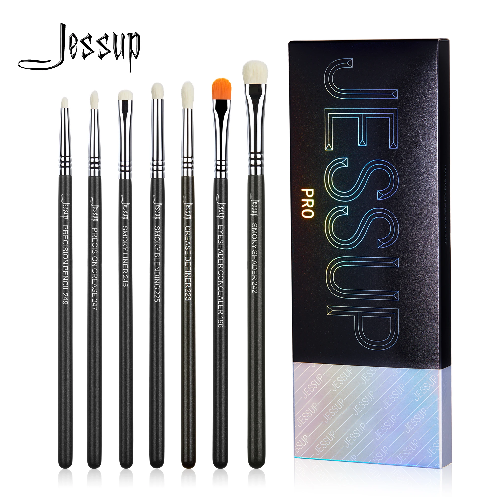 Jessup Eyeshadow Brush Set Eye Makeup Brushes set Synthetic Blending Shader Crease Smoky Concealer Pencil T334