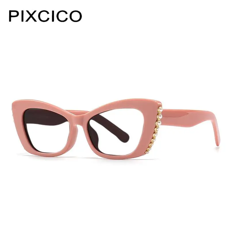 R56664 Women Pearl Decoration Reading Glasses +1.00 +2.00 +3.00 Fashion Cat Eye Retro Presbyopic Glasses