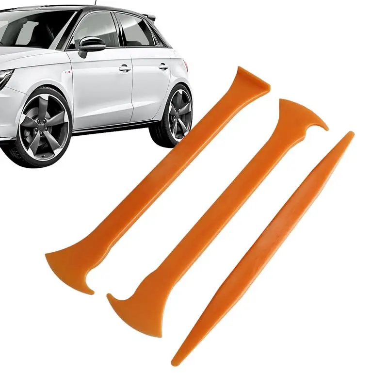 Wrap Kit Tools 3Pcs Vehicle Wrap Window Tint Film Tool Kit Include Seam Tucking Small Scraper Car Coat Scraper Axe Edge Tool For