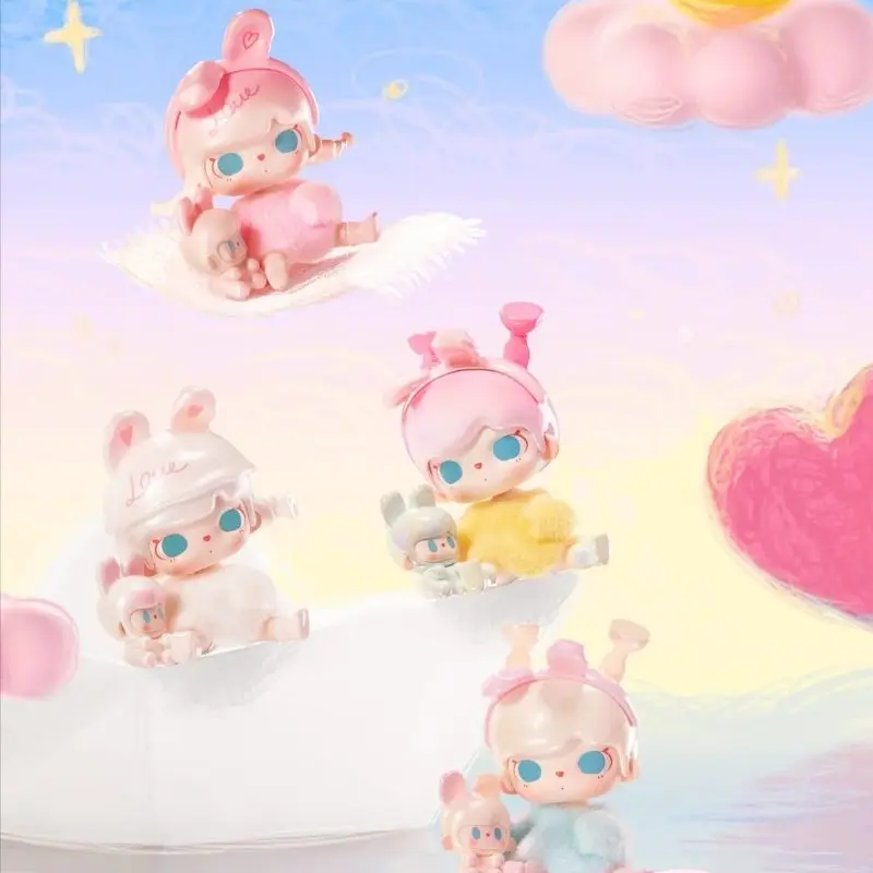 

New Original Time Glitch Mini Blind Box Cute Rabbit And Bear Trendy Toy Figurine Desktop Ornament Home Decor Birthday Gift