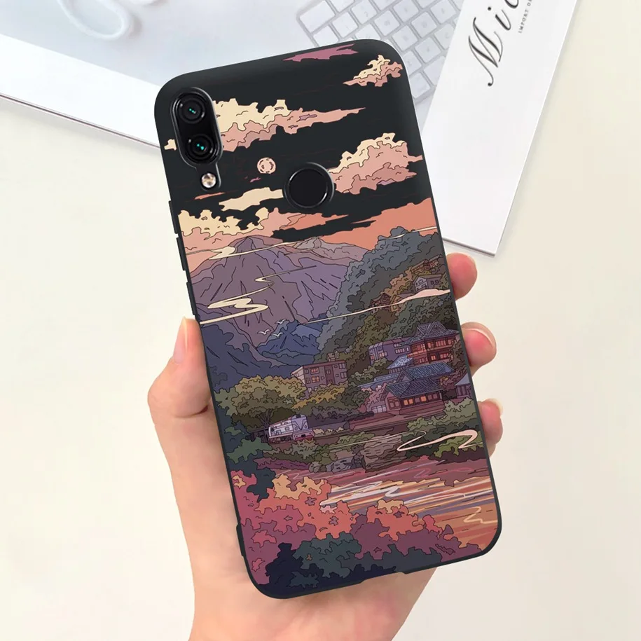 For Xiaomi Redmi Note 7 Pro Case on Redmi Note 7 Soft Silicone Cartoon Cover For Xiaomi Redmi Note 7 Coque Note7 Pro Case Fundas