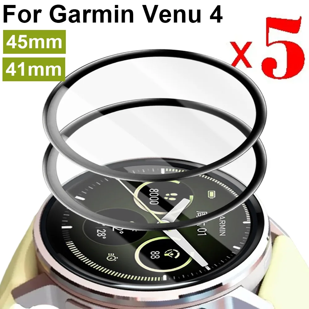 

20D Screen Protector for Garmin Venu 4 41mm/45mm Flexible Soft Protective Film for Garmin Venu 4 Full Coverage Film Not Glass