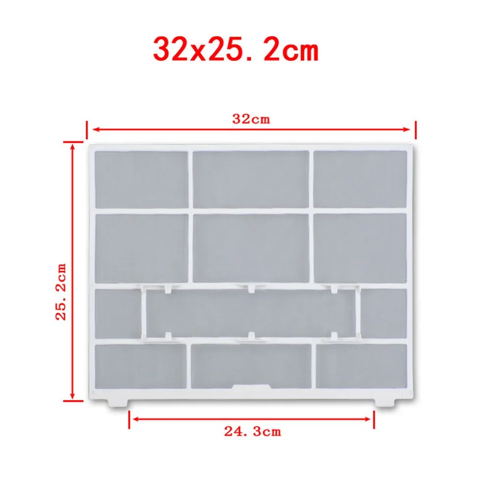 2pcs Air Conditioner Filter Accessories Indoor Unit Hanging Dust Screen Plastic Outlet Cleaning Mesh Purification Parts AC Acces