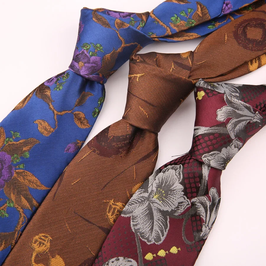 New Arrival 7CM Ties Exquisite Versatile Flower Jacquard Weave Tie Fit Man Women Wedding Party Daily Neckties Birthday Gift