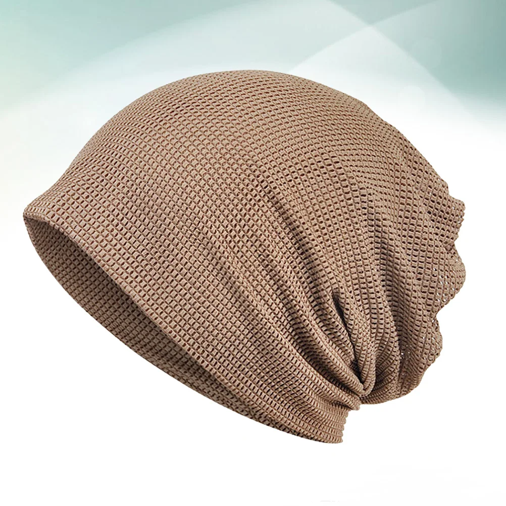 

Women's Trendy Solid Color Spring Summer Mesh Cap Breathable Spandex Sun Hat Multi-Functional Hair Band for Outdoor