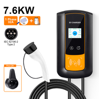 EV Wallbox 7.6kW/11kW/22kW for Electric Vehicle Car Charging in Type2 connector 220V 380V EV Charger 16A 32A with APP Control