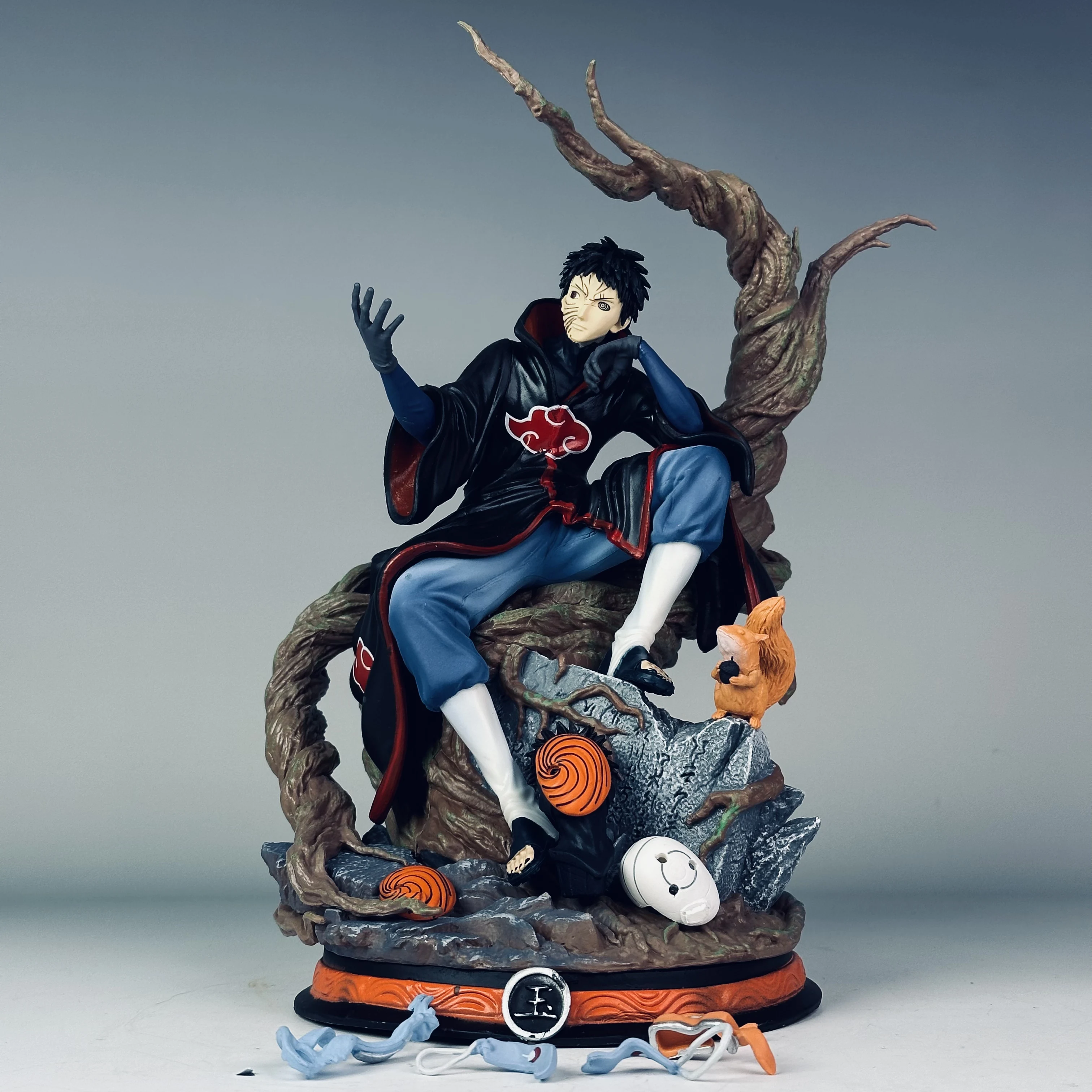 

Naruto anime 32 cm Uchiha Obito replaceable head PVC Action Figures Collection Model Toys Gifts
