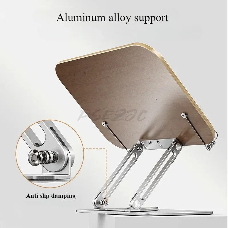 Desktop Aluminum Alloy Reading Rotatable Lifting Student Portable Height Increasing Multifunctional Bookshelf for Reading