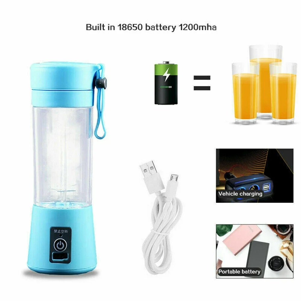 Portable USB Mixer Electric Juicer Smoothie Blender Mini Food Processor Lemon Squeezer