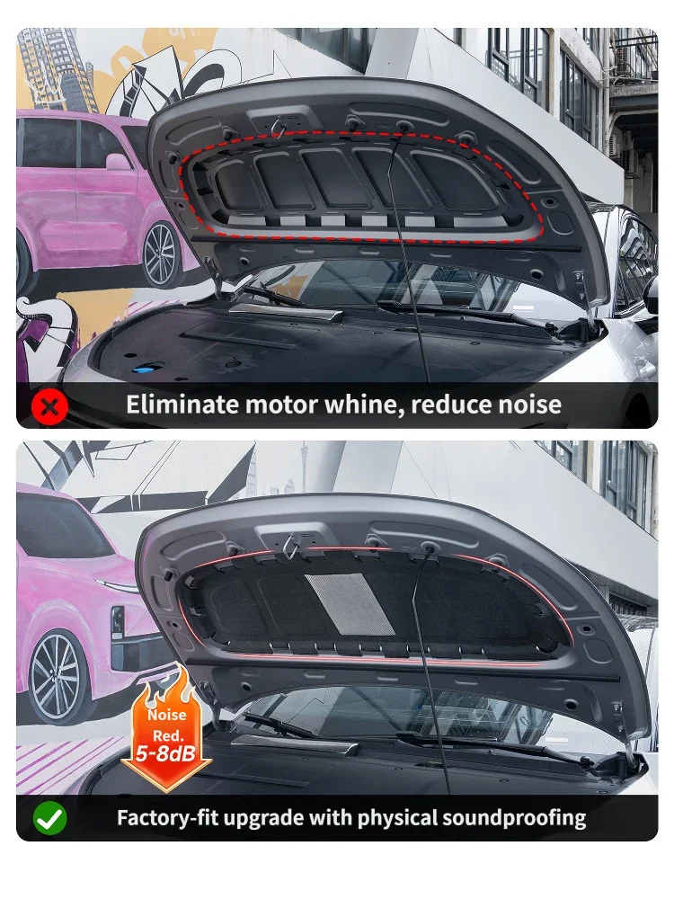 For XPENG P7+ 2026 2027 Hood Soundproof Cotton Heat Insulation Aluminum Foil Noise Reduction Upgrade Accessories Custom Fit