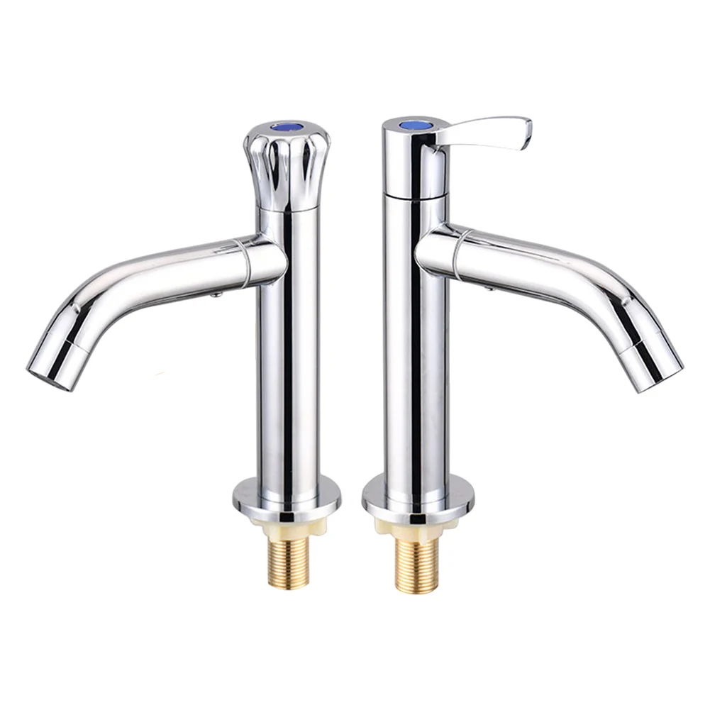 Basin Faucet Single Cold Basin Faucet Deck Mounted Bathroom Wash Basin Tap Home Improvement Stainless Steel Cold Water Tap ﻿