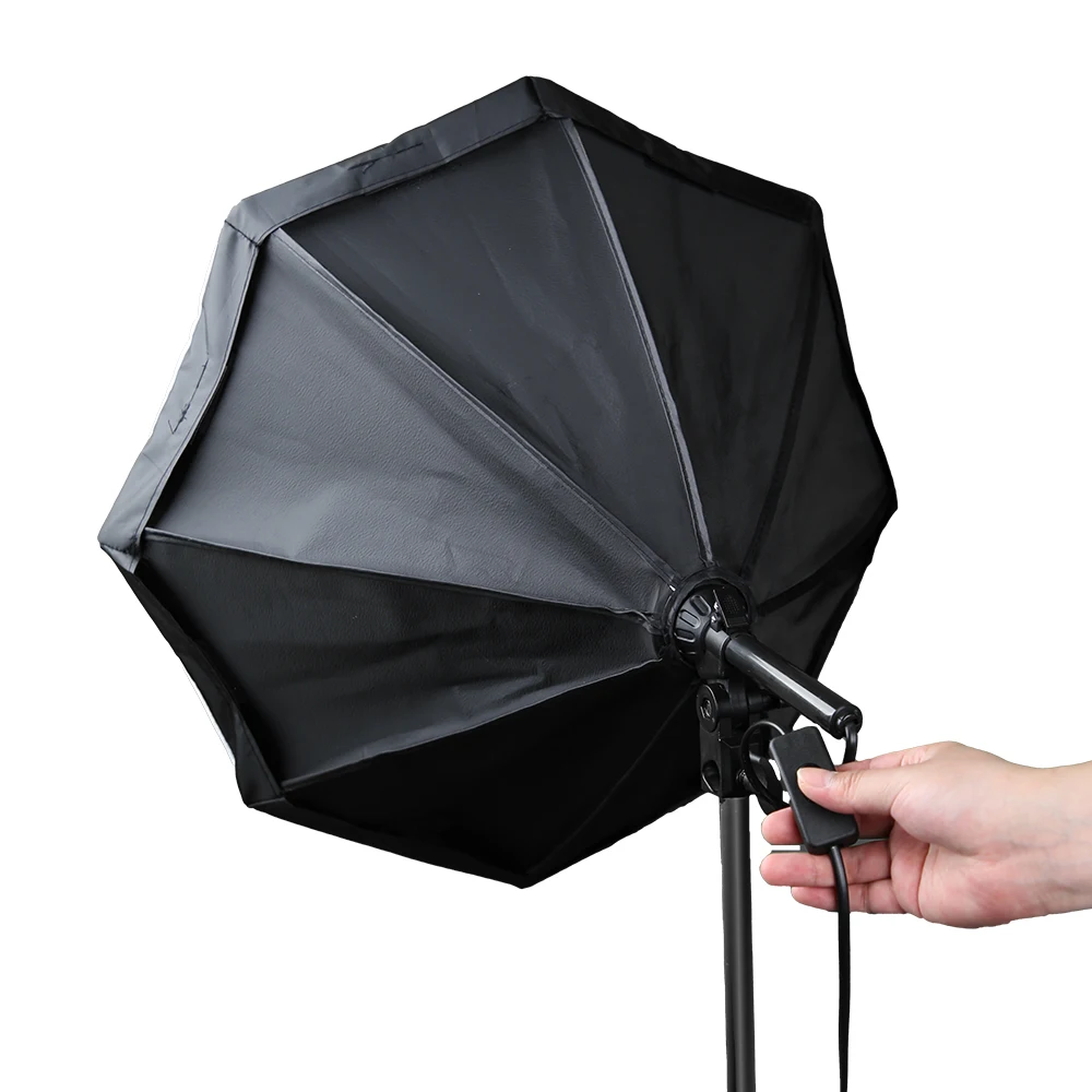 SH 50cm Pull Type Photography Softbox Uniform Soft Lighting Suitable Shooting Small Objects with 2M Tripod Muti Lighting Bulbs