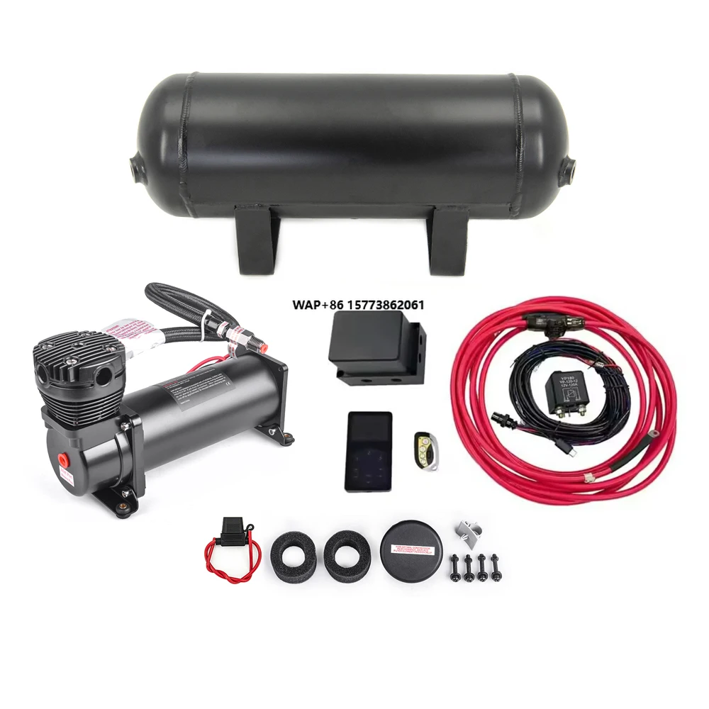 

Universal Economy Edition Air Management Kit Three-Segment Memory Air Ride Suspension Kit With 3Gallon Air Tank 1Compressor Pump