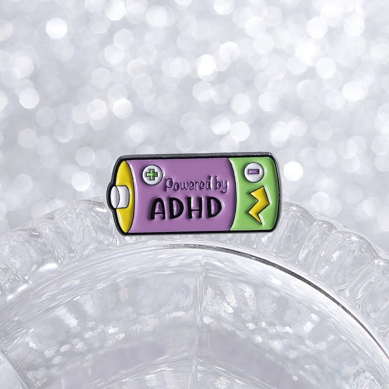 Attention Deficit Disorder Treatment Lapel Pin Encouraging Motivational Metal Badge Clothing Accessory for Therapy