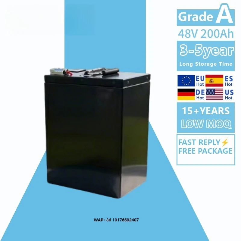 

Customisable New Brand ULi 48V 200Ah LiFePO4 Lithium-ion Grade a Battery Pack for Golf Cart UPS Backup Solar Energy Systems