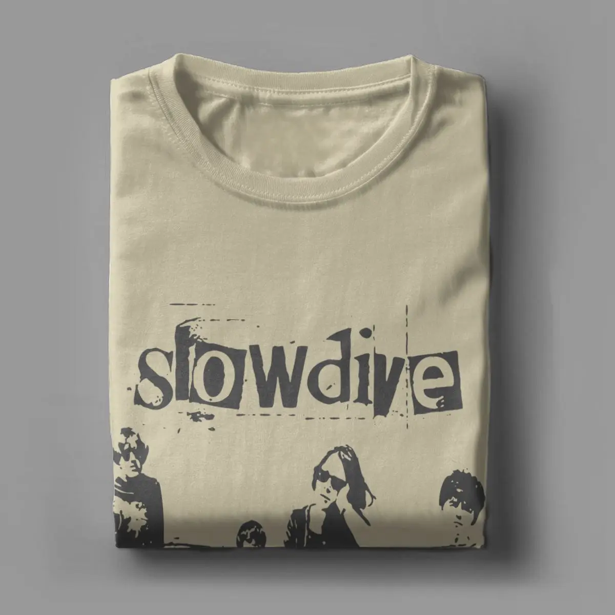 Fashion Slowdive T-Shirts Men Crew Neck 100% Cotton T Shirts Music Short Sleeve Tee Shirt Graphic Tops