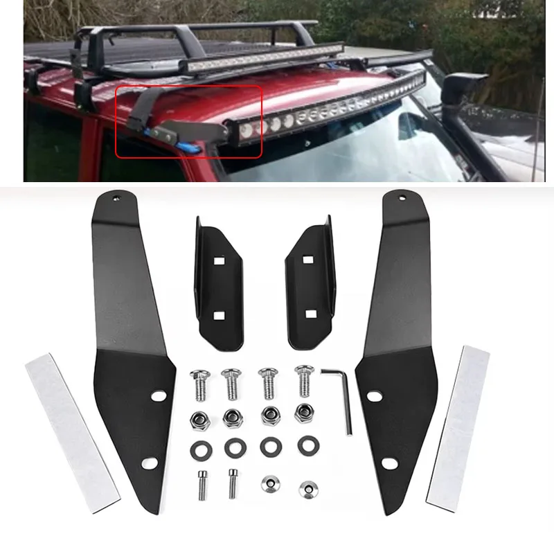 

50 Inch LED Light Bar Windscreen Mount Curved Led Windshield Holder For Nissan Patrol Y61 Y60 for Toyota Land Cruiser 70 80