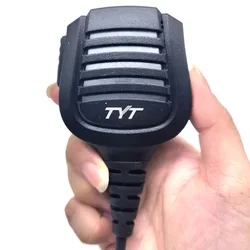 Originele Tyt MD-390 2pin Ptt Mic Shoulder Remote Speaker Microfoon Voor Tyt MD-380 MD-390 TH-UV8000D/E UV-380 390 Ham Radio