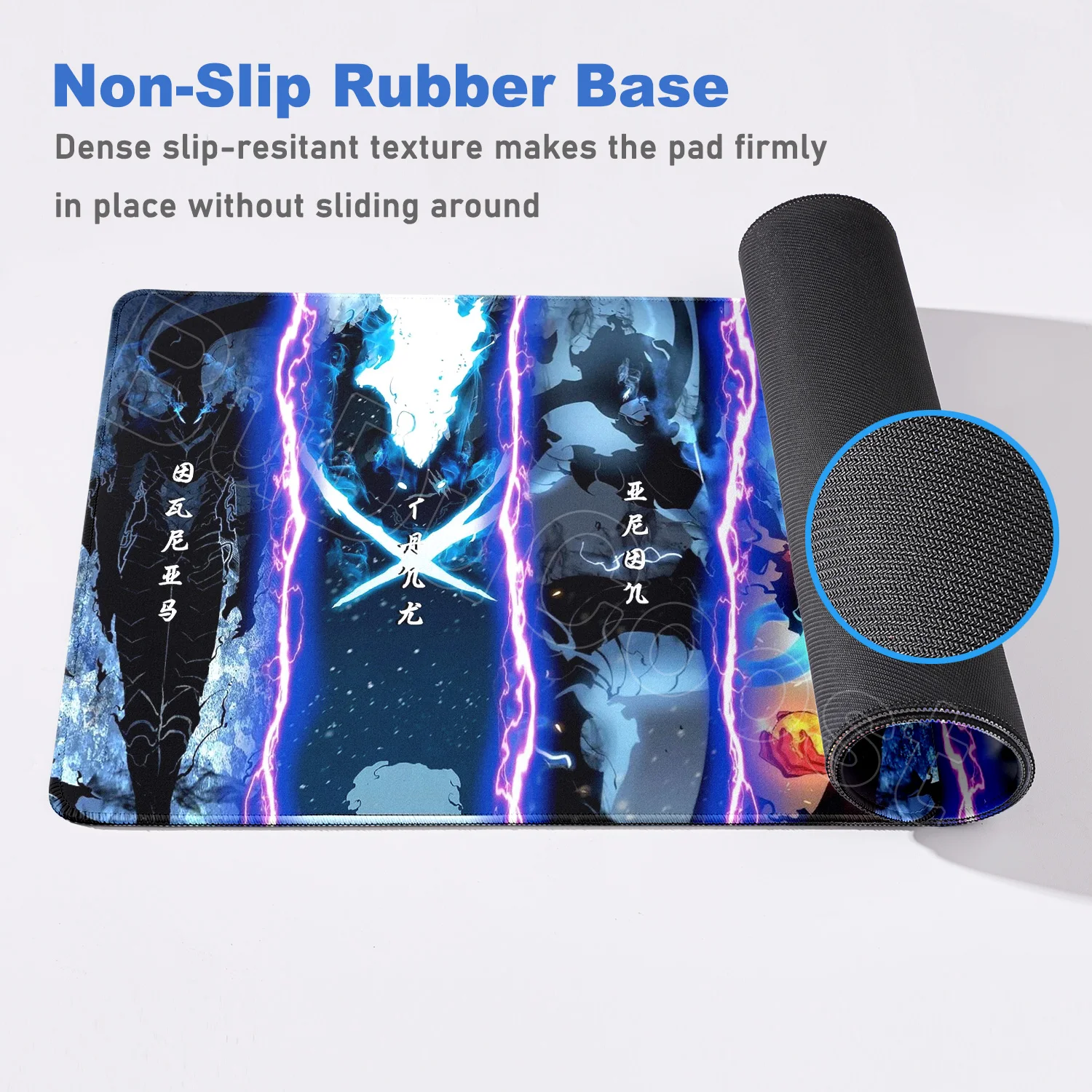 Nova impressão hd anime solo nivelamento tapete de mesa teclado do computador bloqueio borda mousepads antiderrapante mouse pad portátil jogos pc tapete