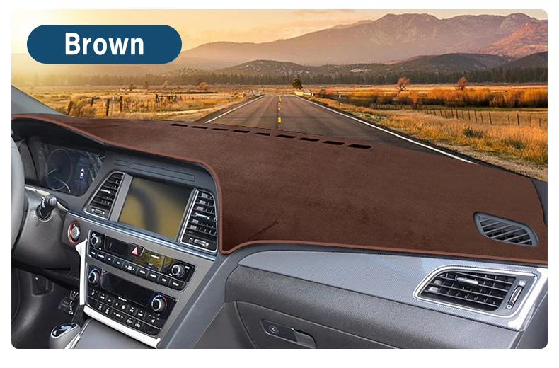 Für Hyundai Sonata LF 2015 2016 2017 2018, Flanell, Auto-Armaturenbrett, Anti-UV-Abdeckung, Sonnenschutz, Matten, vermeiden Sie Lichtpolster, rutschfeste Teppiche – Detail 10